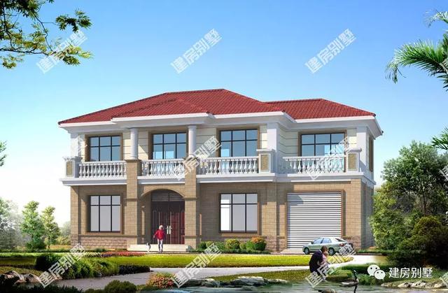 兩棟二層別墅設計圖，第一棟有車庫，第二棟8個臥室，適合農村自建！