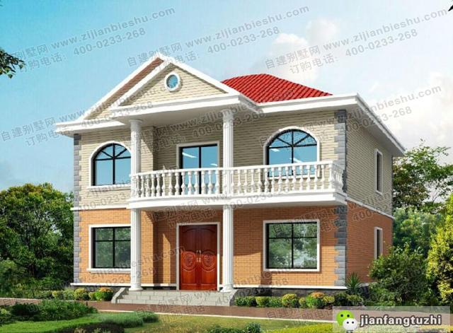 12×11米農村二層簡歐自建房，好看易建，造價20萬！