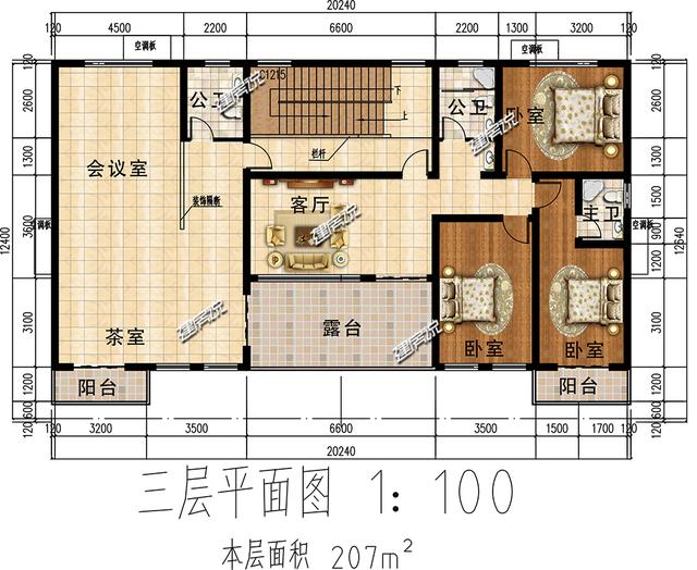 二層兄弟雙拼別墅設(shè)計圖，外型極美極大氣，建在村里，面子十足！