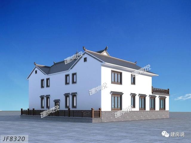 占地444平方米的中式二層別墅設計圖，有庭有院的家，才是我們最理想的居所。