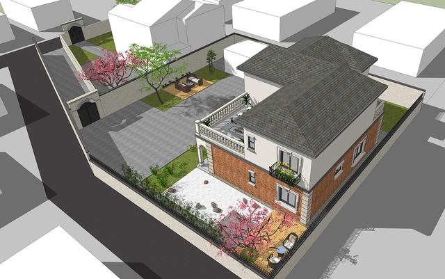 14.5mX11m農村二層小情調別墅設計圖，簡單大方，適合農村自建。