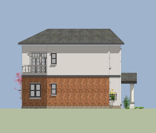 14.5mX11m農村二層小情調別墅設計圖，簡單大方，適合農村自建。