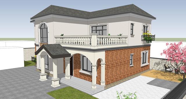 14.5mX11m農村二層小情調別墅設計圖，簡單大方，適合農村自建。