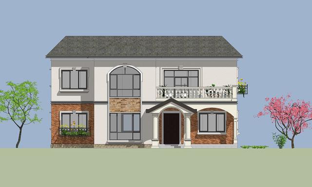14.5mX11m農村二層小情調別墅設計圖，簡單大方，適合農村自建。