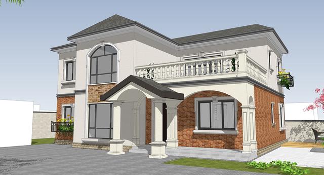 14.5mX11m農村二層小情調別墅設計圖，簡單大方，適合農村自建。