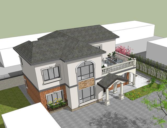 14.5mX11m農村二層小情調別墅設計圖，簡單大方，適合農村自建。