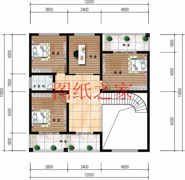 二層農村別墅，占地140平米卻有5個臥室，全家人都能住得下，快來看看吧！