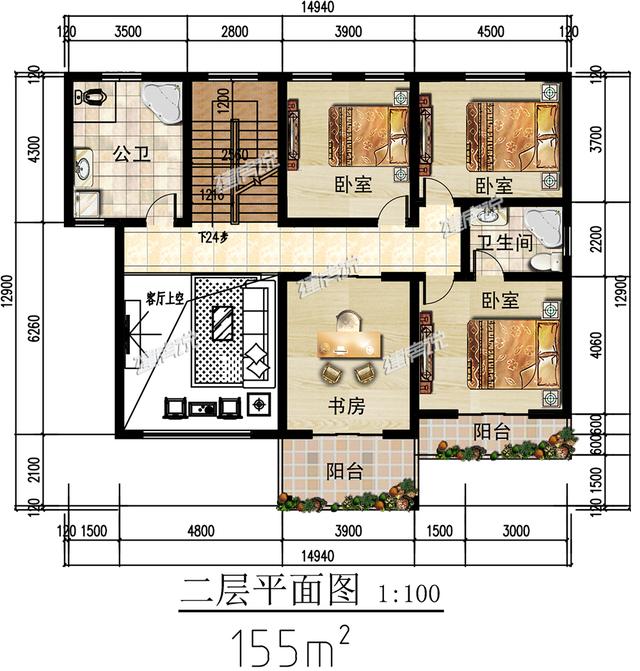 三棟農(nóng)村二層別墅設(shè)計(jì)圖，精致漂亮，實(shí)用，見過的人都說好，好戶型錯(cuò)過可惜了