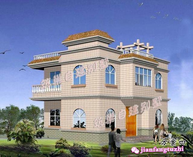 兩層簡約實用二層別墅設計圖，造價低，是你想要的那一款！