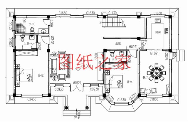 介紹2套大戶型的農村二層平頂別墅圖，充分利用空間，平頂也別有一番風味！