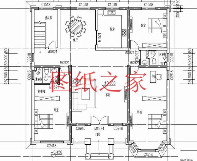 介紹2套大戶型的農村二層平頂別墅圖，充分利用空間，平頂也別有一番風味！