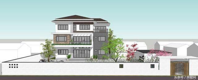 新中式三層別墅設(shè)計圖，帶大露臺+游泳池，美觀又實用，住在這里生活太美好