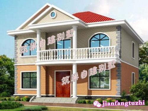 12x10.8米農村歐式二層別墅設計圖，戶型外觀素雅，造價經濟