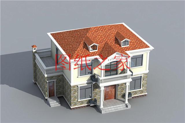 占地110平米左右的5套二層自建別墅，美觀實用，只要二三十萬就能實現別墅夢