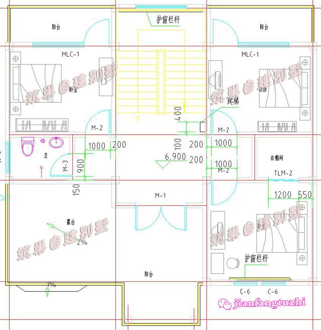 占地150平農村三層別墅設計圖，美觀實用，清新大方，空間利用率高，特別適合農村建房。
