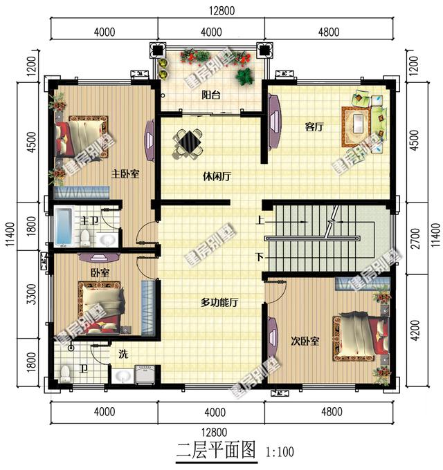 兩套開間都是12.8米的三層農村自建房，精致漂亮，鄰居們的眼紅是最好的認可！