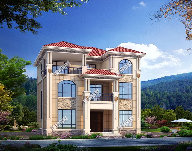 兩套開間都是12.8米的三層農村自建房，精致漂亮，鄰居們的眼紅是最好的認可！