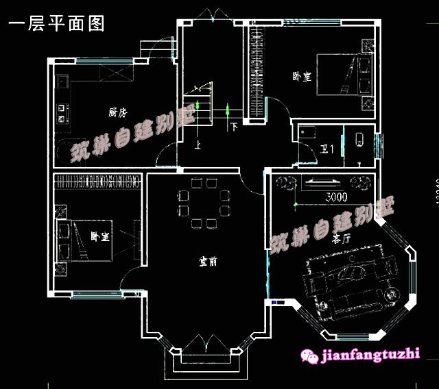 占地140平方米的農(nóng)村三層磚混結(jié)構(gòu)別墅自建房，帶露臺，簡單大氣，適合農(nóng)村自建！