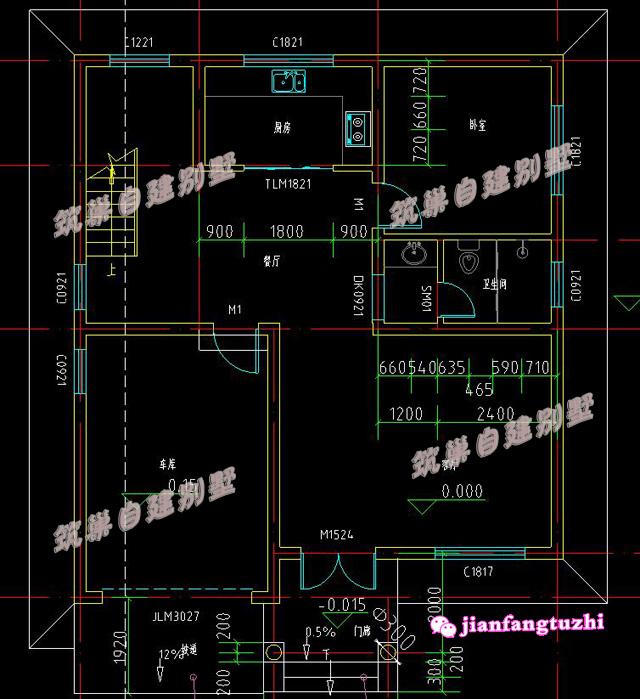9.6 米x10.8米三層農(nóng)村自建房，帶露臺+車庫，大氣美觀，功能齊全設(shè)備完善，是一個理想的建筑戶型。