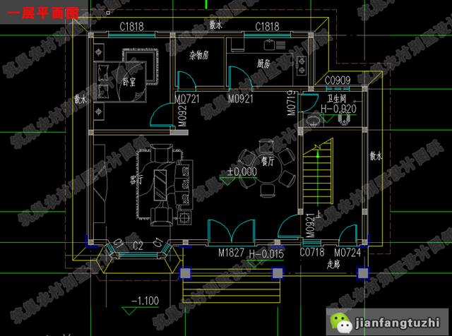 兩套占地100平以內的農村自建房，戶型1屬于中式風格，戶型2是流行的歐式風格，一起來看看。