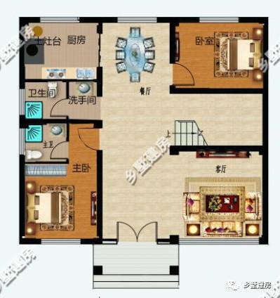 下半年新款三層農村自建房，方便實用，臥室多，農村蓋房就選它！