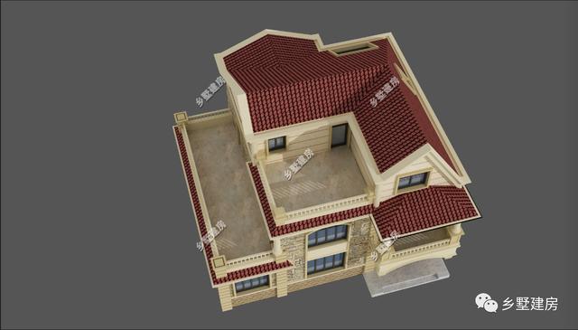 下半年新款三層農村自建房，方便實用，臥室多，農村蓋房就選它！