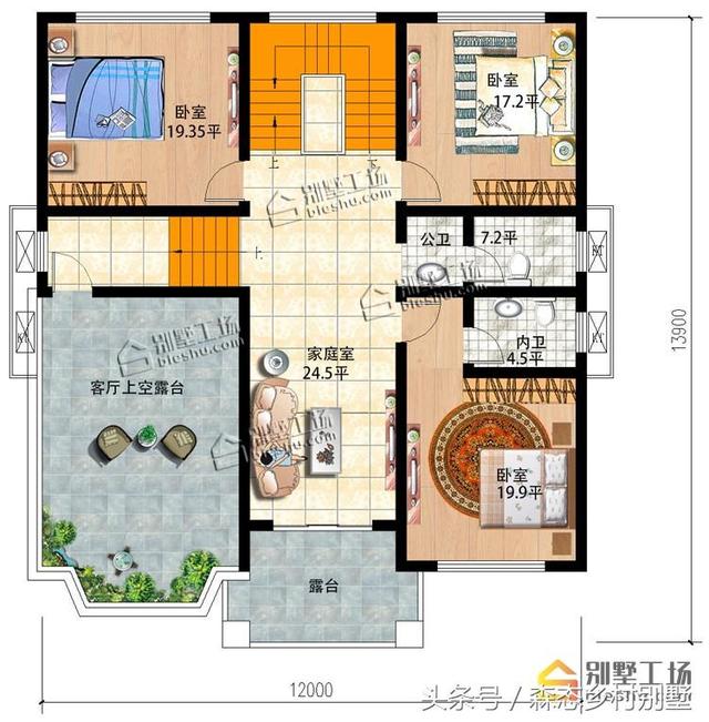 二層簡歐別墅設計圖，結構簡練大方，造價還實惠，建房也不會有太大經濟壓力。
