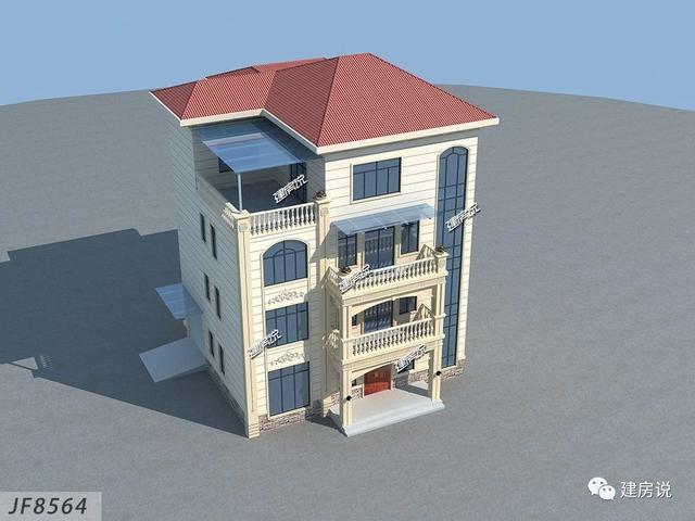 四層歐式別墅設計圖，豪華大氣，特別適合兩兄弟合建，幾萬合建一棟，特劃算