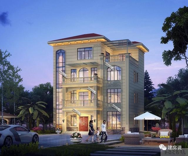 四層歐式別墅設計圖，豪華大氣，特別適合兩兄弟合建，幾萬合建一棟，特劃算