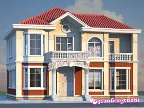 占地160平米左右農村二層自建房，帶有車庫、旋轉樓梯和陽光房，造價30萬以內