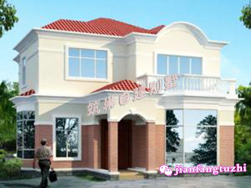 占地160平米左右農村二層自建房，帶有車庫、旋轉樓梯和陽光房，造價30萬以內