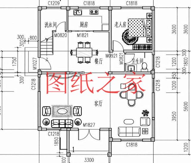 3款占地110平方米多臥室設計的別墅設計圖，人口再多也住的下！
