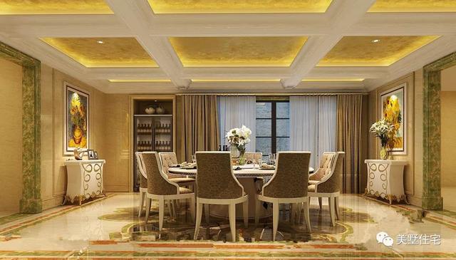 13.4米x12.5米三層歐式別墅設計圖，內帶堂屋+健身房，回鄉建一棟，生活太享受