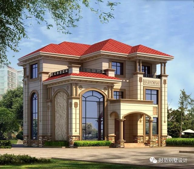 占地160平的復式三層別墅設計圖，內帶6間臥室、超大露臺和書房，大氣美觀，很適合農村自建