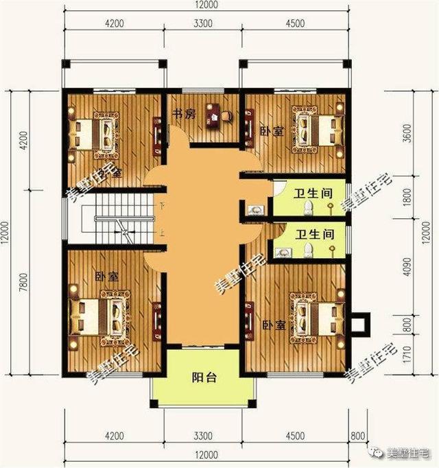 三層農村現代別墅設計圖，精挑細選的3套，外觀精致漂亮，可以滿足親友留宿的需要。