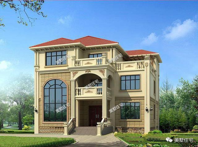 三層農村現代別墅設計圖，精挑細選的3套，外觀精致漂亮，可以滿足親友留宿的需要。