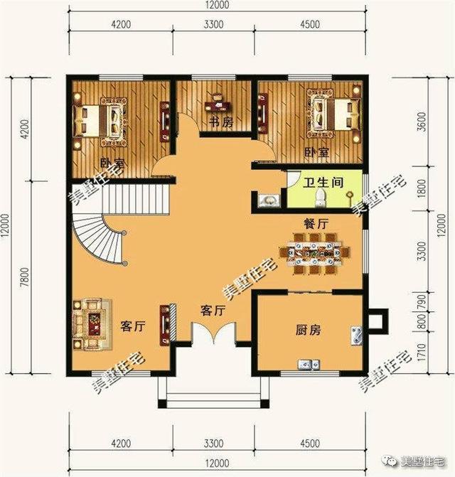 三層農村現代別墅設計圖，精挑細選的3套，外觀精致漂亮，可以滿足親友留宿的需要。