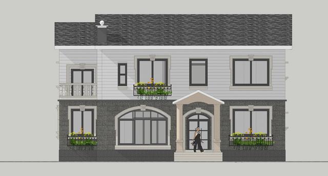 14.8x11.6米二層農(nóng)村別墅設(shè)計圖，經(jīng)濟實用，造價31萬