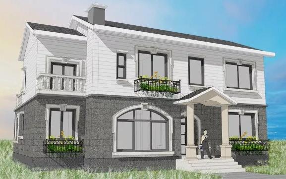 14.8x11.6米二層農(nóng)村別墅設(shè)計圖，經(jīng)濟實用，造價31萬