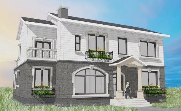 14.8x11.6米二層農(nóng)村別墅設(shè)計圖，經(jīng)濟實用，造價31萬