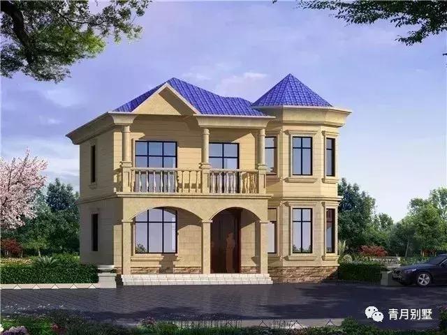 占地110平方米二層鄉村小戶型別墅設計圖，明亮大氣，造價經濟