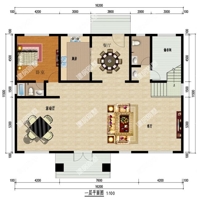 四層別墅設計圖，挑空設計+雙側露臺，送您你似錦前程！