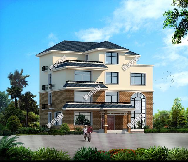 四層別墅設計圖，挑空設計+雙側露臺，送您你似錦前程！