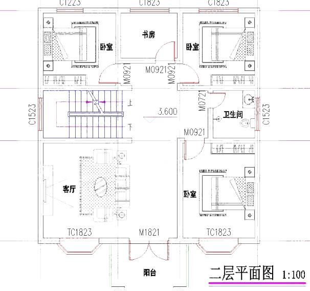 三層農村自建房：10×11米3廳8臥帶露臺