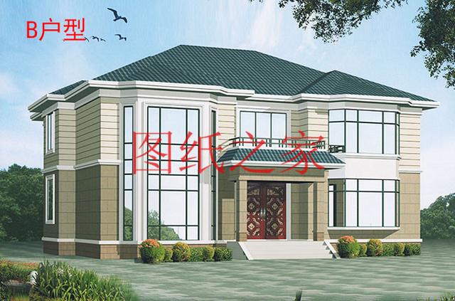 超大戶型，時尚現(xiàn)代的二層別墅設計圖，建成后您一定喜歡