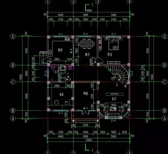 13x13米復(fù)式三層大氣別墅設(shè)計圖，造價30W左右，歡迎參考！