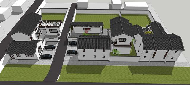 新中式民俗別墅設計圖，可用于民宿，也可商用。