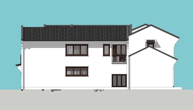 新中式民俗別墅設計圖，可用于民宿，也可商用。