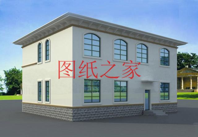 25萬占地150平的二層別墅設(shè)計(jì)圖，簡單大氣造價(jià)低。