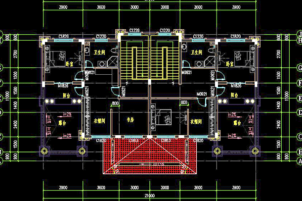 共用中堂雙拼兄弟三層別墅設計圖，簡歐式風格